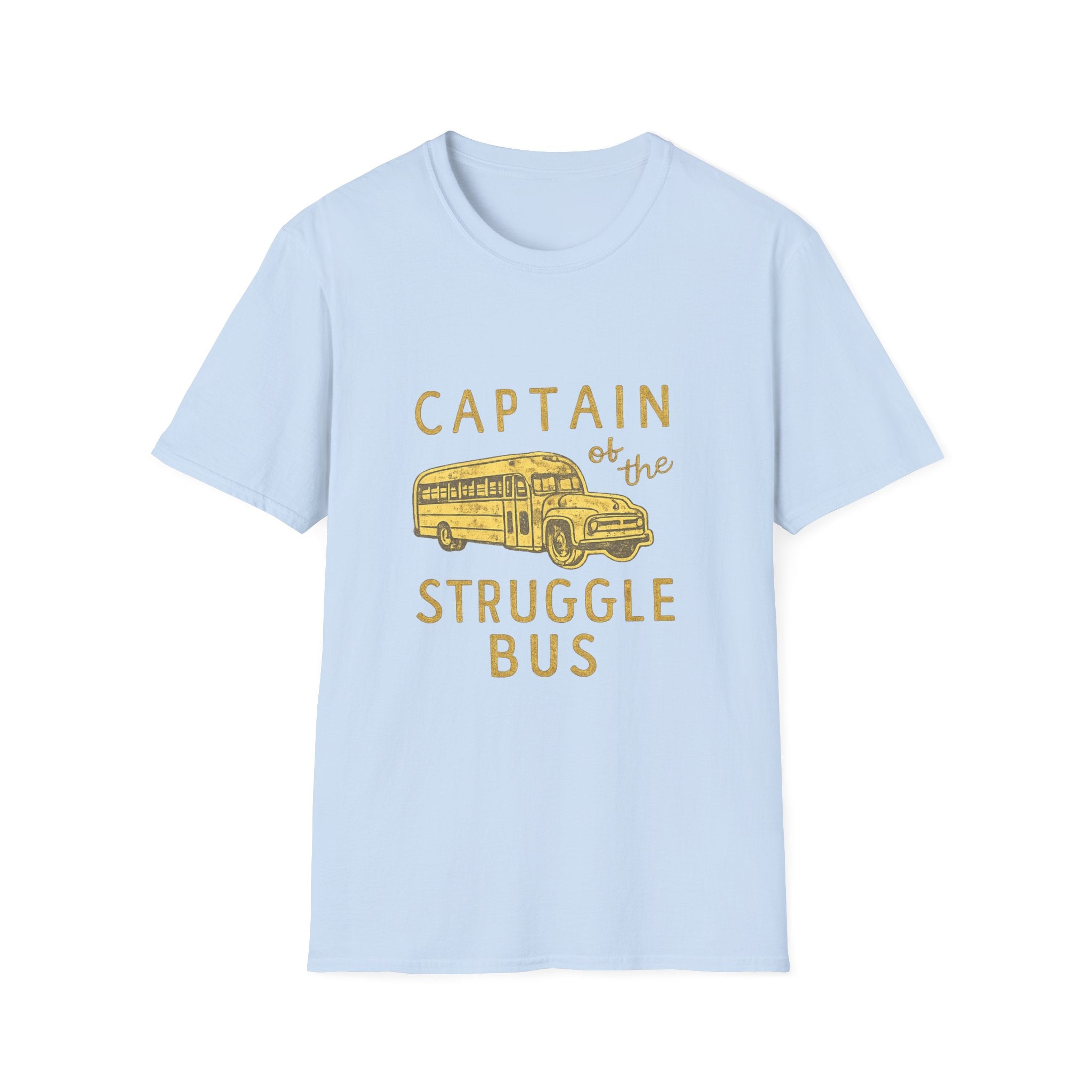 Captain of the Struggle Bus T-Shirt — Funny Retro School Bus Graphic Tee for Teachers & Parents