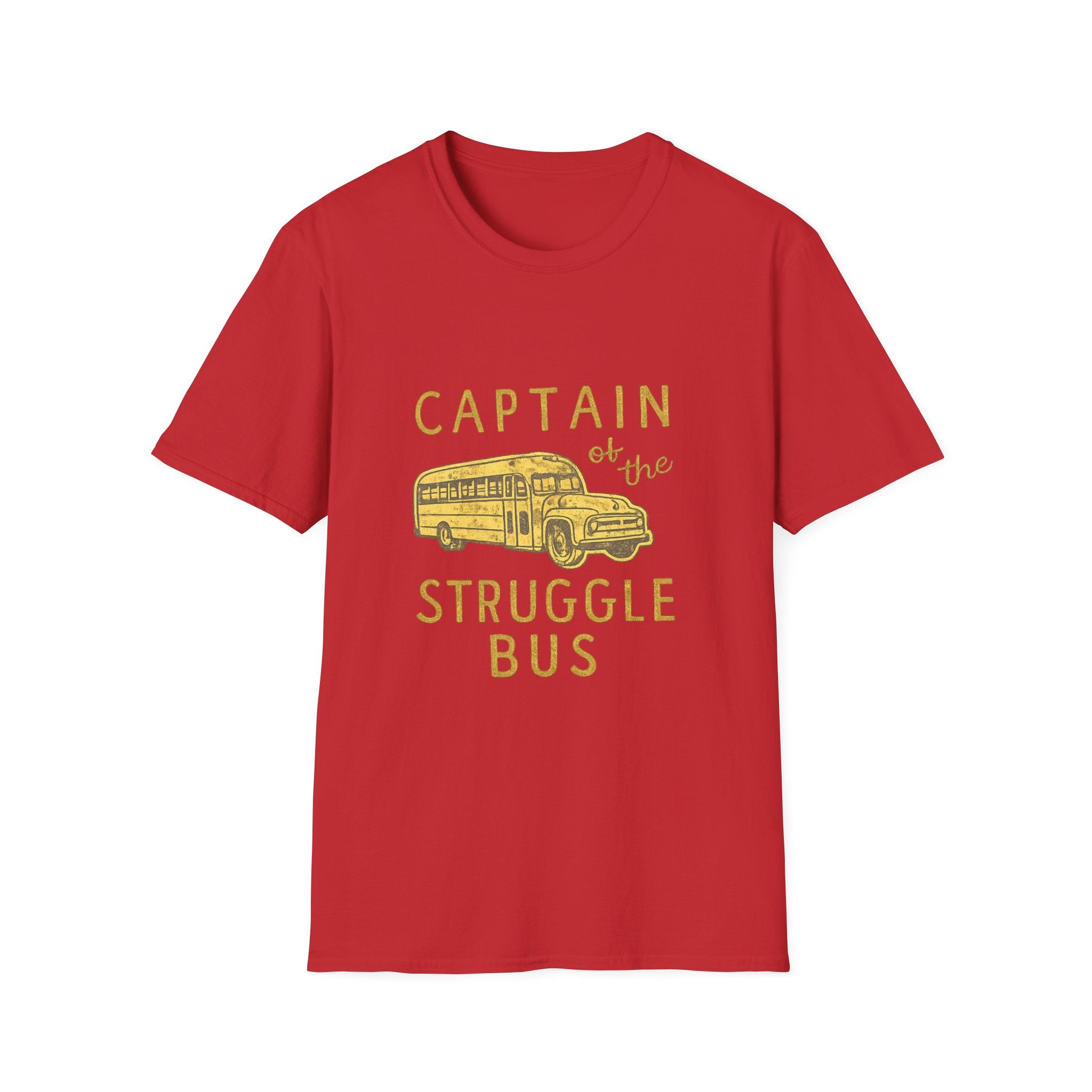 Captain of the Struggle Bus T-Shirt — Funny Retro School Bus Graphic Tee for Teachers & Parents