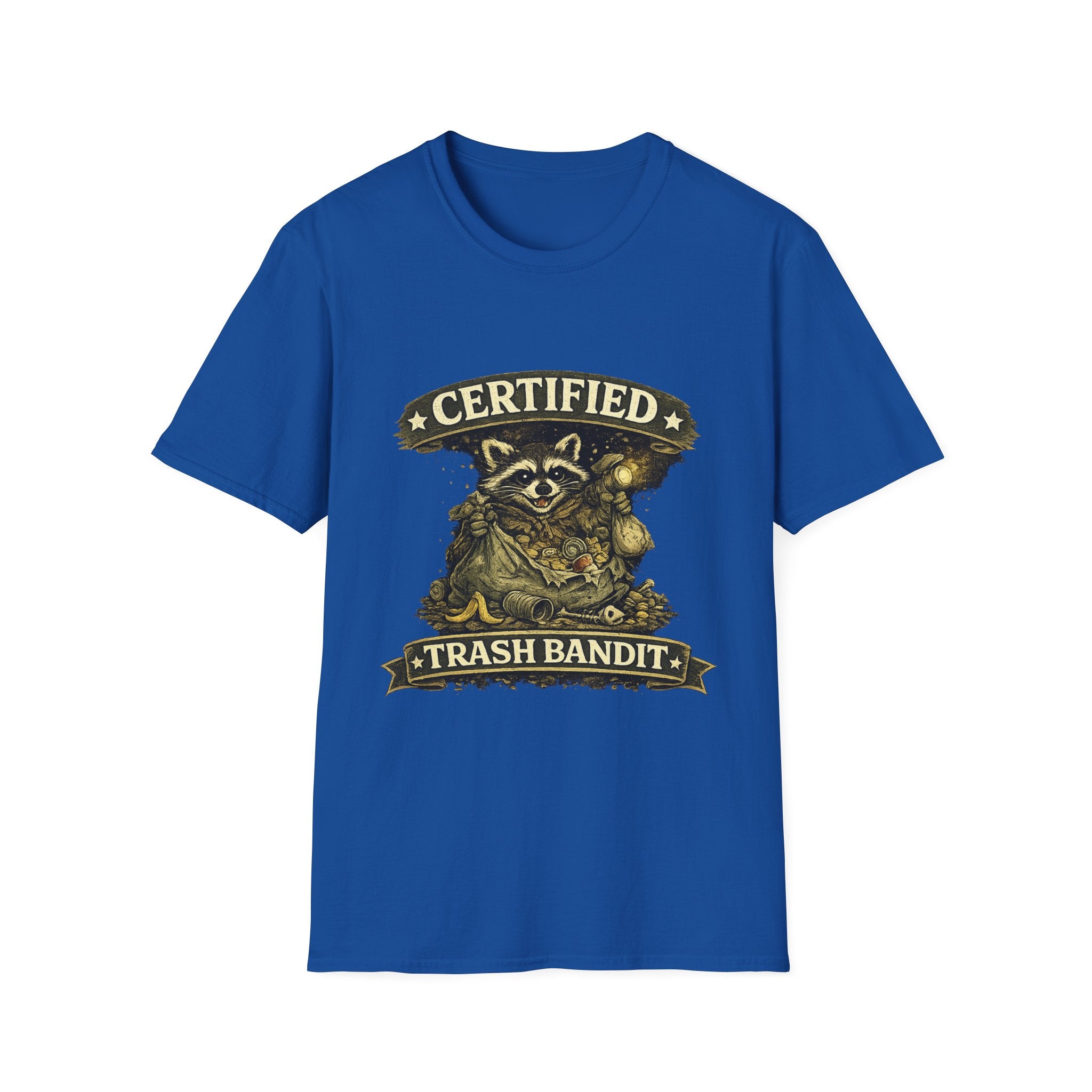 Certified Trash Bandit T-Shirt — Funny Raccoon Graphic Tee