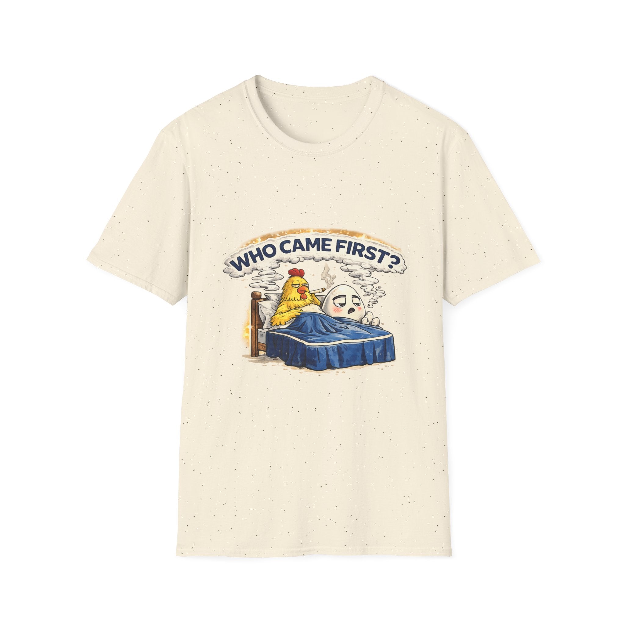 Who Came First, the Chicken or the Egg? T-Shirt — Funny Retro Chicken & Egg Graphic Tee