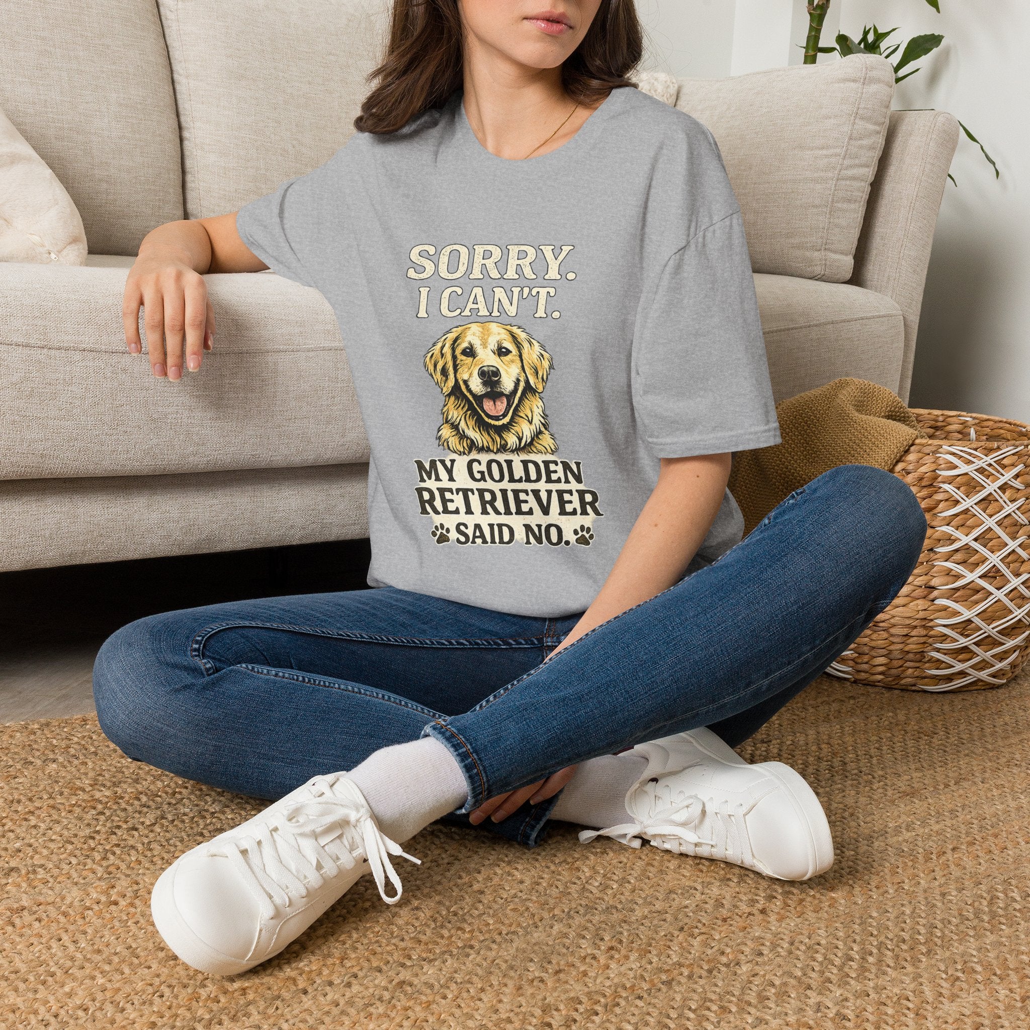 Golden Retriever T-Shirt — "Sorry. I Can’t. My Golden Retriever Said No."