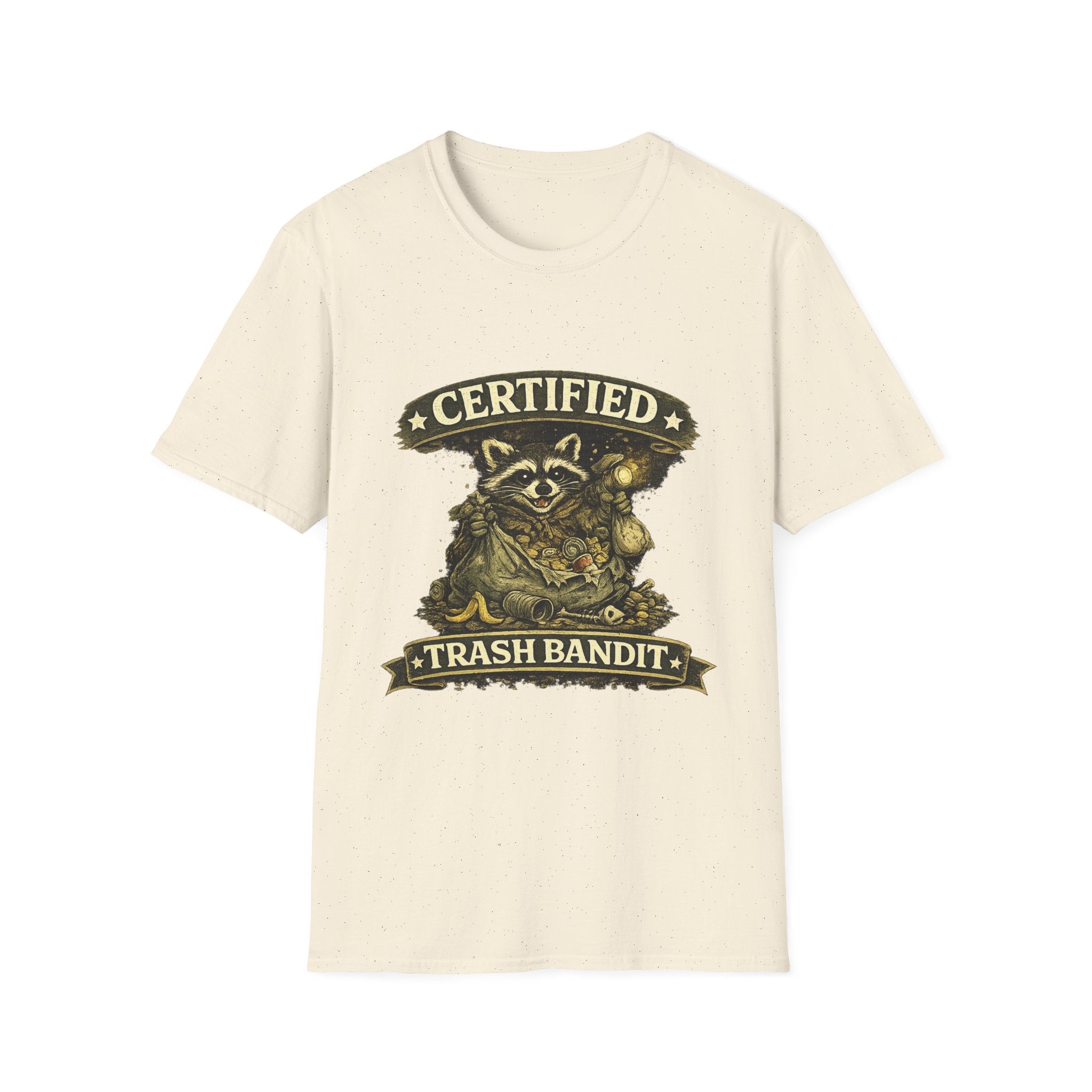 Certified Trash Bandit T-Shirt — Funny Raccoon Graphic Tee