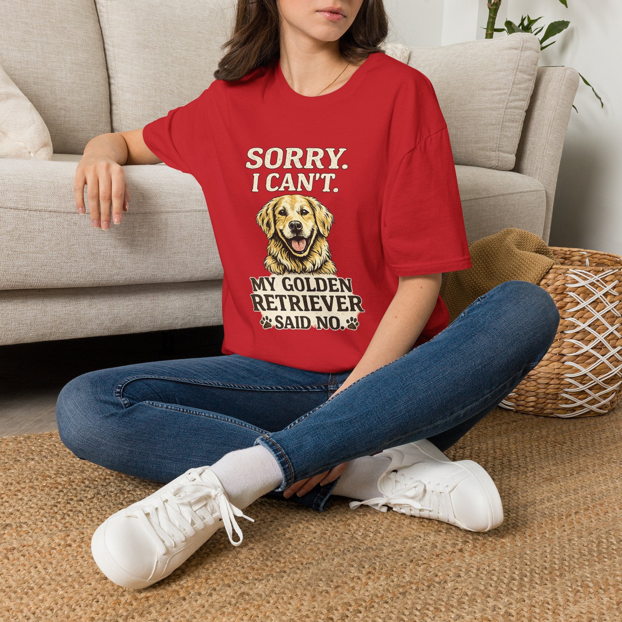 Golden Retriever T-Shirt — "Sorry. I Can’t. My Golden Retriever Said No."