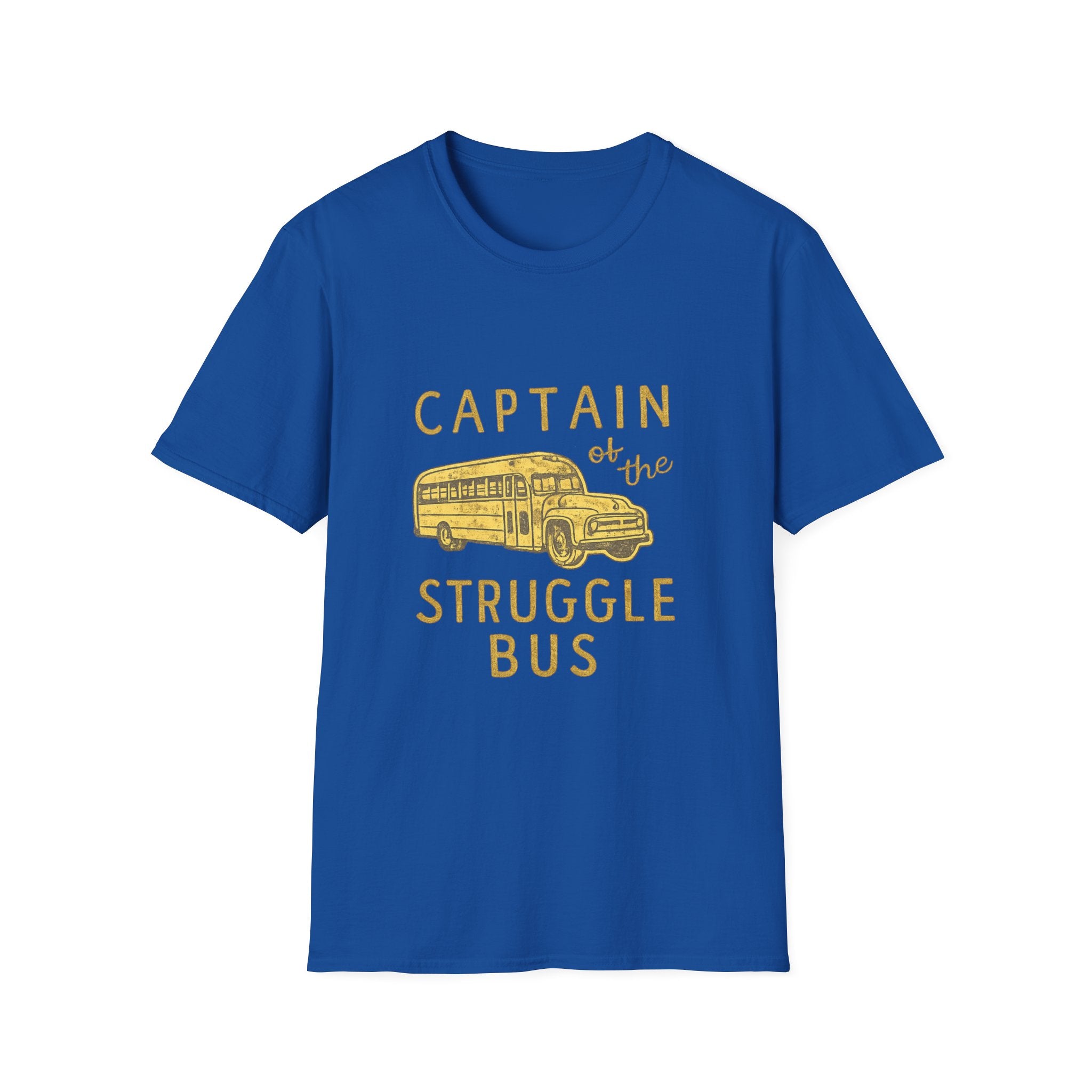 Captain of the Struggle Bus T-Shirt — Funny Retro School Bus Graphic Tee for Teachers & Parents