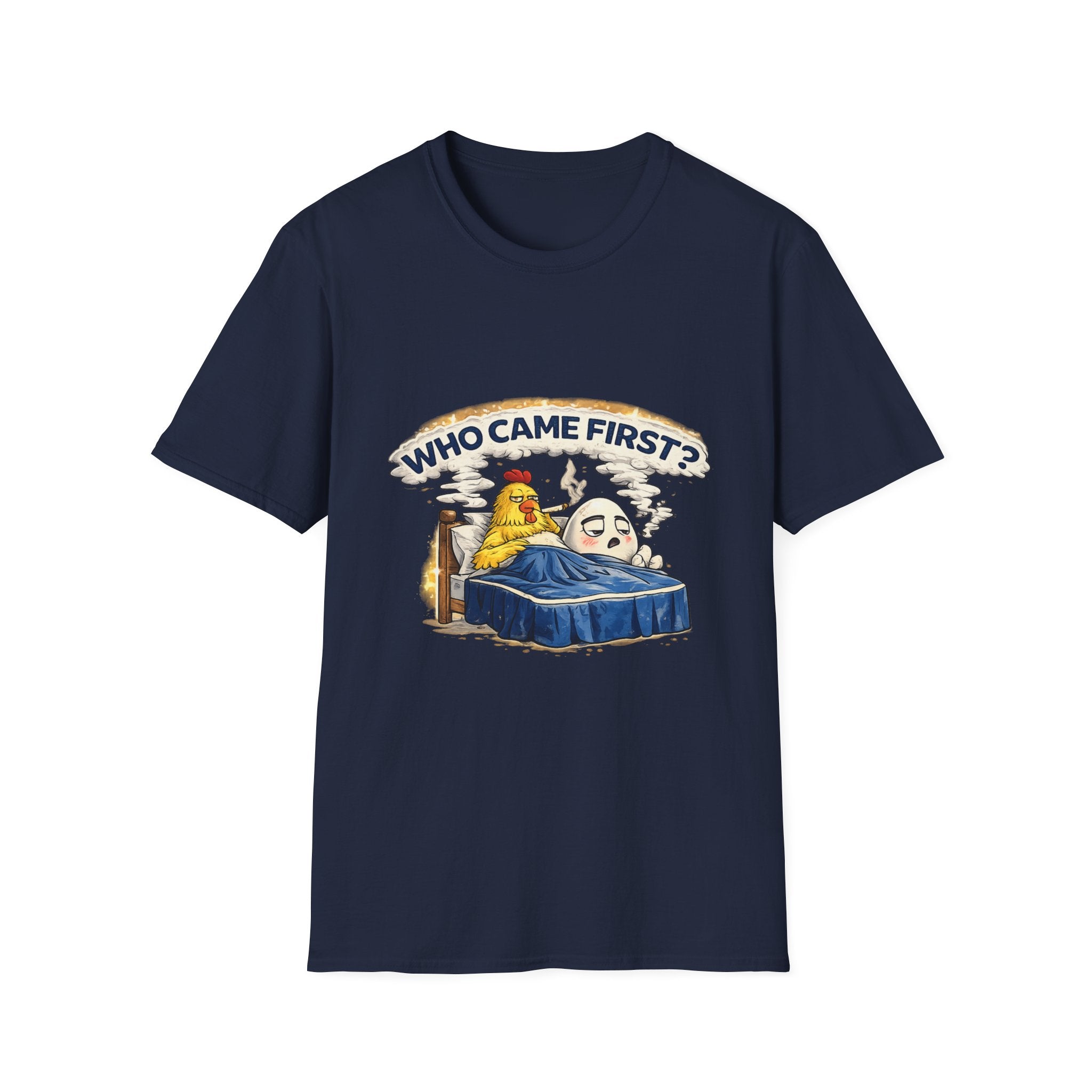 Who Came First, the Chicken or the Egg? T-Shirt — Funny Retro Chicken & Egg Graphic Tee