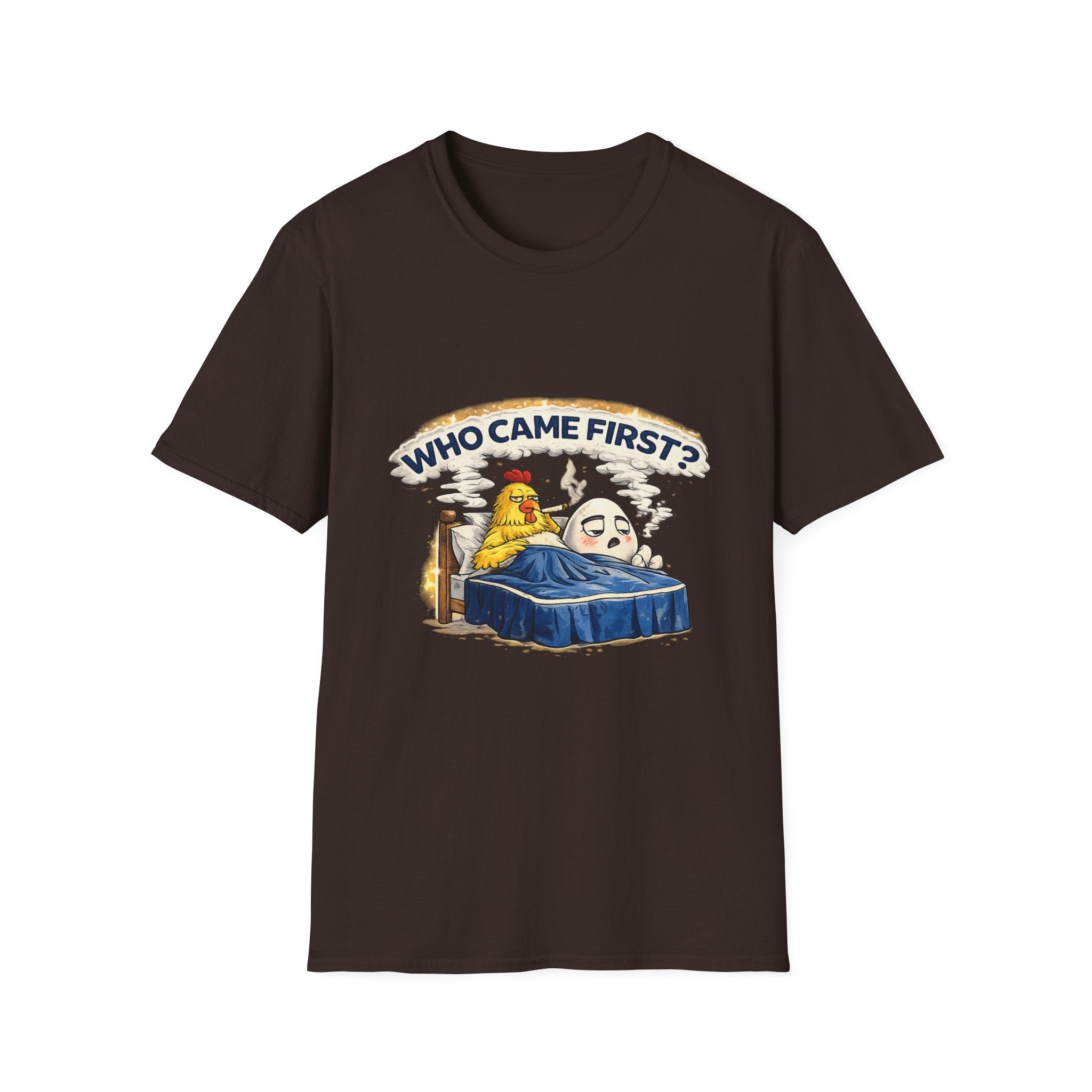 Who Came First, the Chicken or the Egg? T-Shirt — Funny Retro Chicken & Egg Graphic Tee