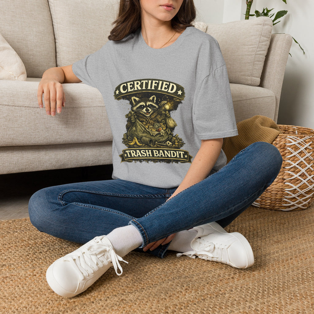 Certified Trash Bandit T-Shirt — Funny Raccoon Graphic Tee