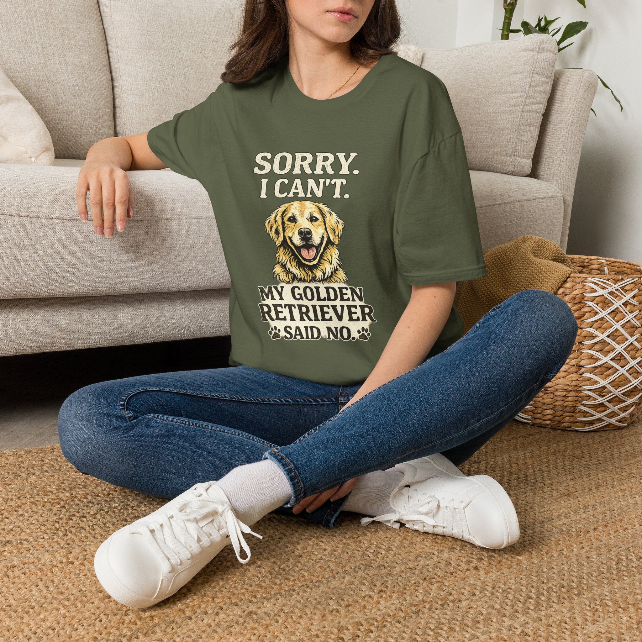 Golden Retriever T-Shirt — "Sorry. I Can’t. My Golden Retriever Said No."