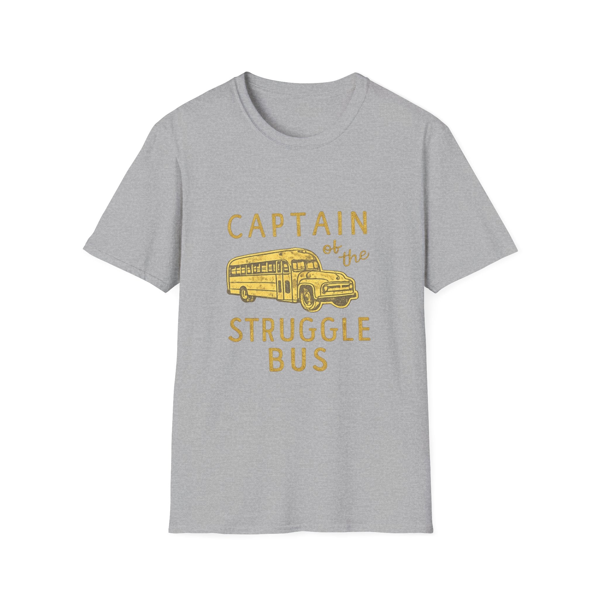 Captain of the Struggle Bus T-Shirt — Funny Retro School Bus Graphic Tee for Teachers & Parents