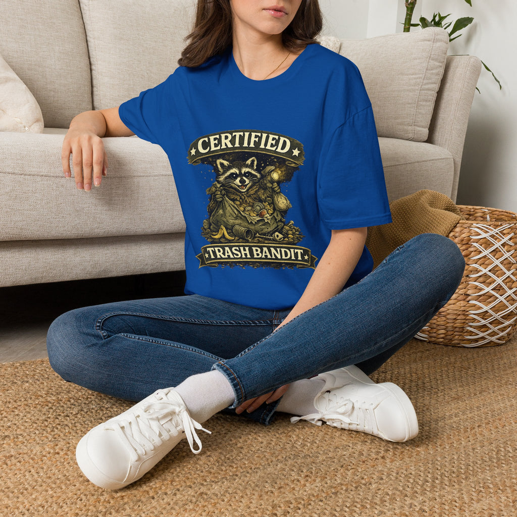 Certified Trash Bandit T-Shirt — Funny Raccoon Graphic Tee