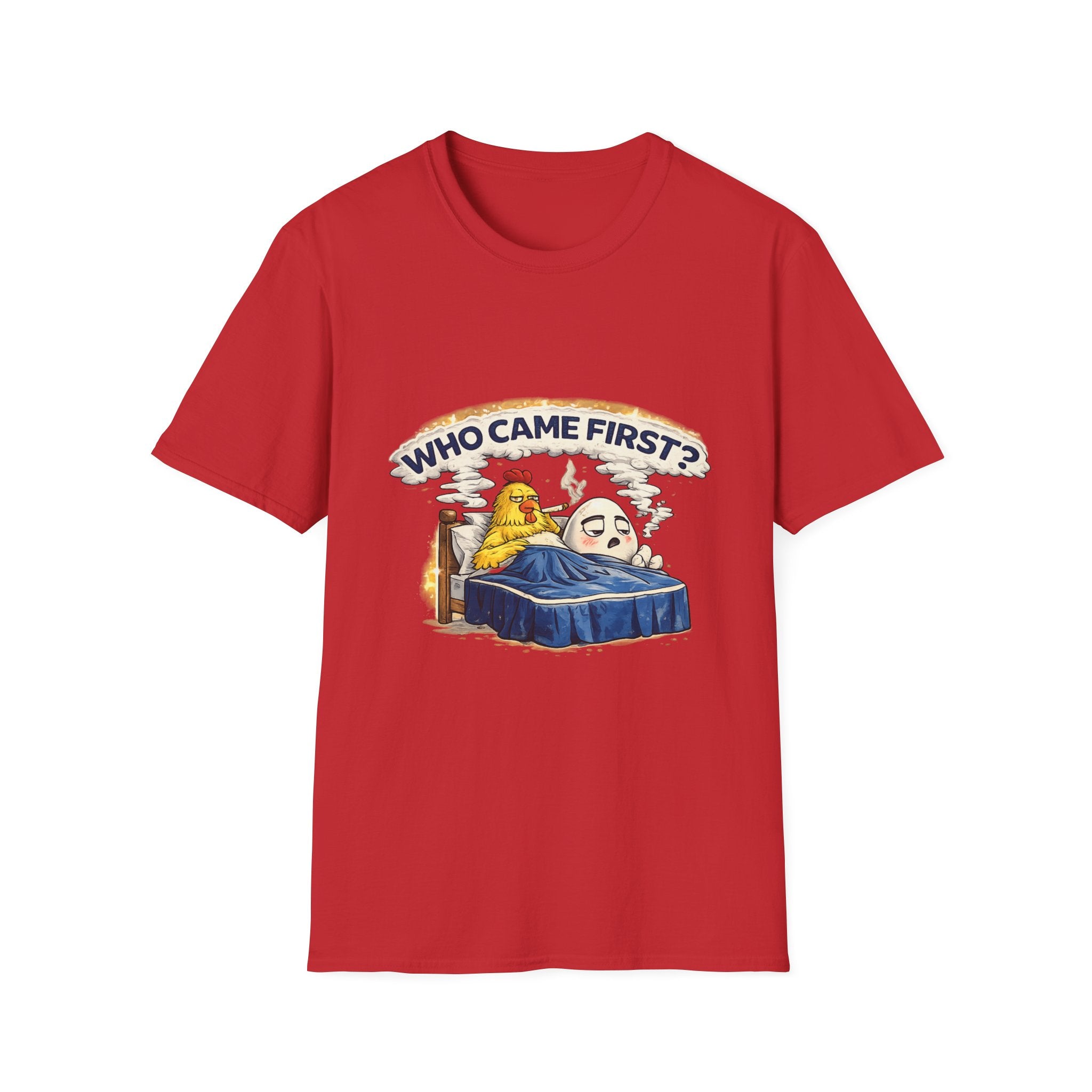 Who Came First, the Chicken or the Egg? T-Shirt — Funny Retro Chicken & Egg Graphic Tee