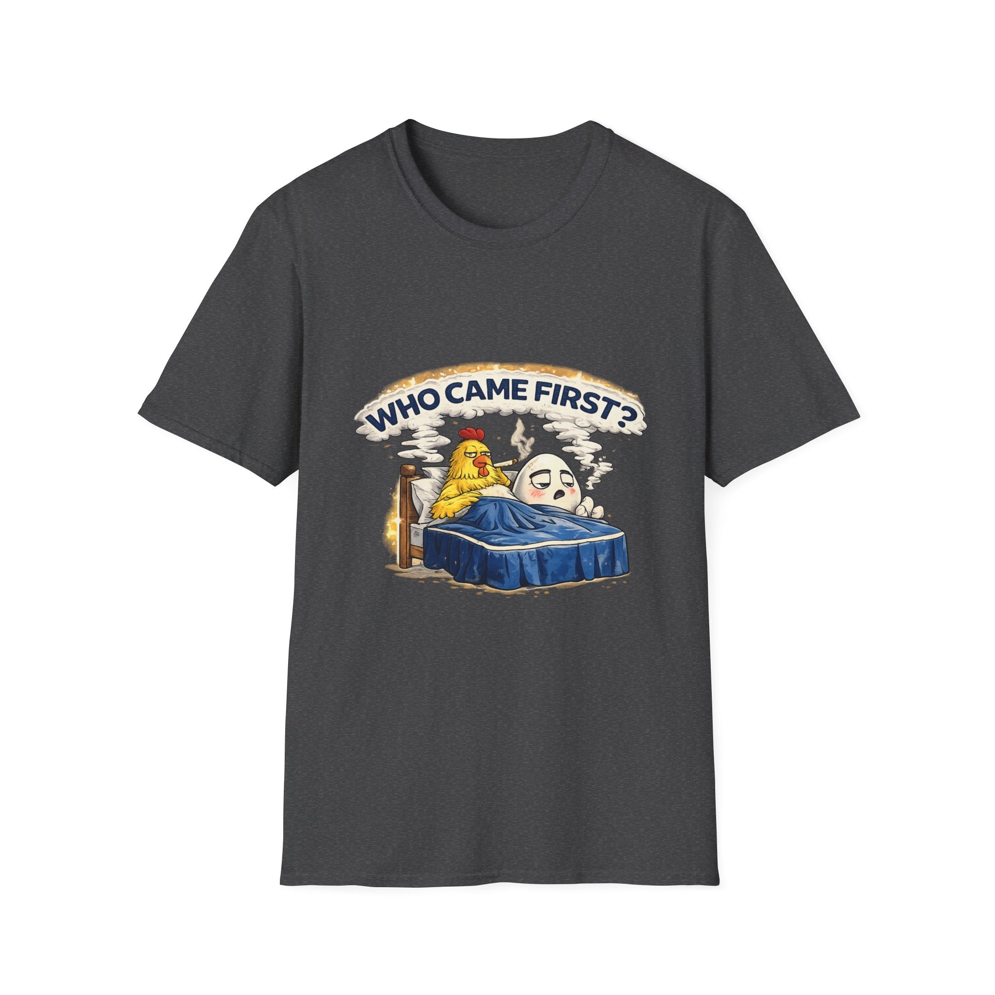 Who Came First, the Chicken or the Egg? T-Shirt — Funny Retro Chicken & Egg Graphic Tee